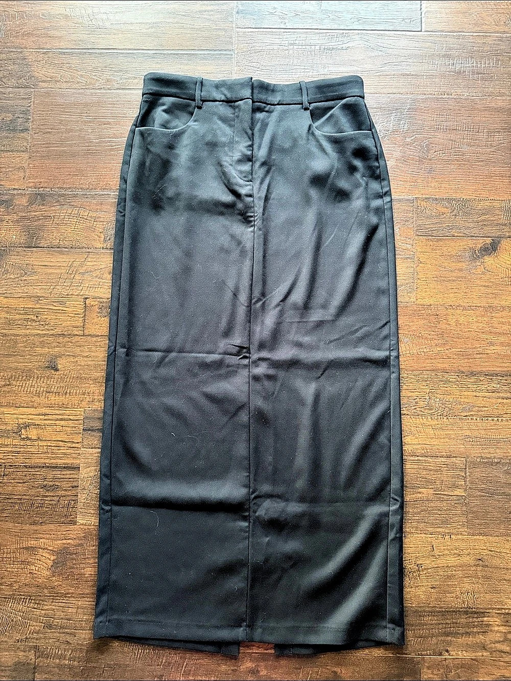 Abercrombie & Fitch Mid Rise Tailored Maxi Skirt Black Small